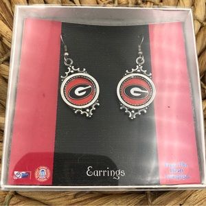 Georgia Bulldogs Football Frame Dangle Earrings